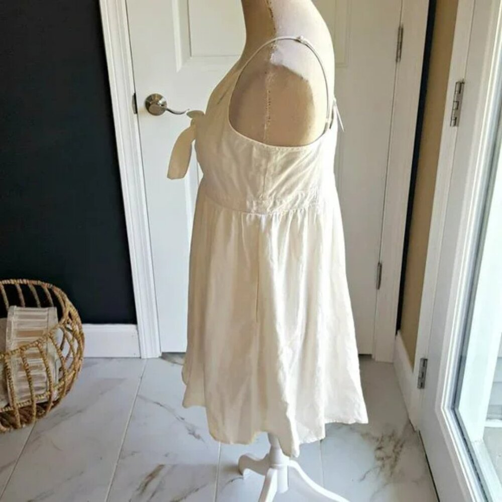 NWT! LINEN Blend TIE FRONT SUNDRESS SZ L - Picture 3 of 5